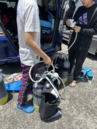 器材のセッティング